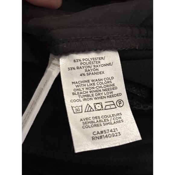 Loft Petit Devin Tie Waist Pants Women's 10P Black Sash Cropped Leg New w/Tags - Picture 4 of 7